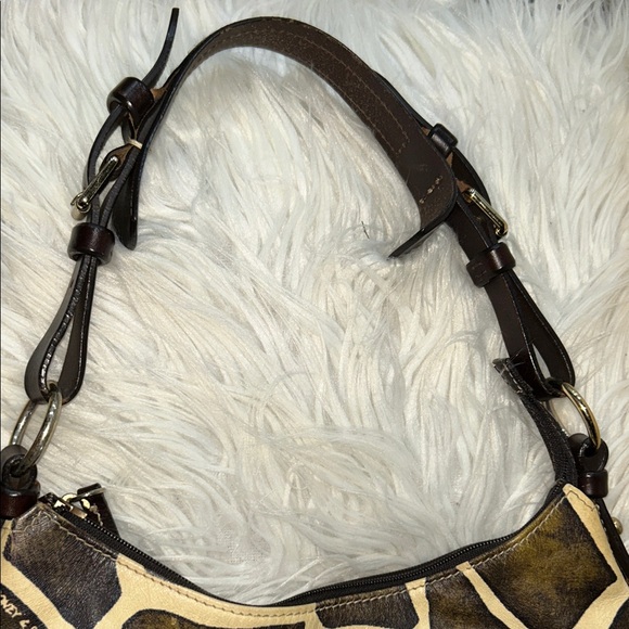 Dooney & Bourke Brown and Tan Giraffe Print Hobo Bag  With Matching Wallet - Picture 7 of 16
